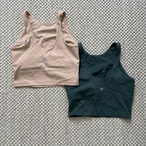 Lululemon align crop tops with built-in bra